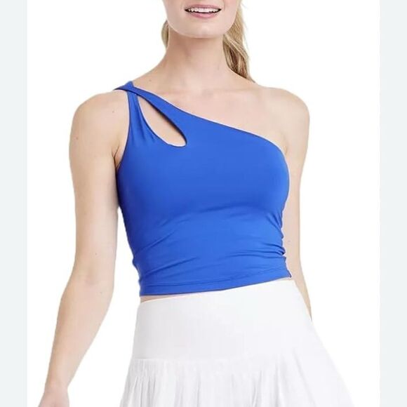 NWT All In Motion Women’s Blue One Shoulder Asymmetrical Top, Size S, NWT - Picture 1 of 12